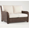 Saint Tropez Outdoor Loveseat in Tobacco finish and Canvas Canvas fabric