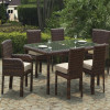 Saint Tropez Outdoor Dining Set  in Tobacco finish