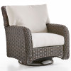 Saint Tropez Outdoor Swivel Glider in Tobacco finish and Canvas Canvas fabric