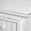 Details of Monaco Five Drawer Chest in a distressed blanc finish