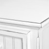 Details of Monaco Seven Drawer Dresser in a distressed blanc finish