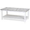 Picket Fence Coffee Table in Distressed Grey/Blanc finish