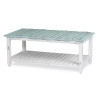 Picket Fence Coffee Table in Distressed Bleu/White finish