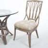 Cuba Dining Side Chair in Rustic Driftwood finish and Seaworld Sand Fabric