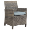 Mambo Outdoor Center Matched Arm Chair - Adena Azure Fabric