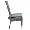 Mambo Outdoor Dining Chair - Adena Azure Fabric - side