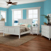 Monaco 5 piece Complete Bedroom Set shown in a distressed blanc finish
