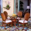 Havana 5 piece Dining Set with Arm Chairs in Sienna finish