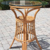 Universal Pub Table With Glass Top in Antique Honey finish