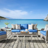 Grand Isle Outdoor Seating Collection in Soft Granite finish