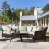Grand Isle Outdoor Outdoor Sectional Set in Dark Caramel finish