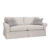 Benton Skirted Loft Sofa in fabric '0332-74 F' and fabric '0423-82 I' on pillows