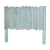 Picket Fence Headboard in Distressed Bleu/White finish