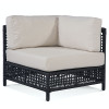 Tangier Outdoor Corner Chair in Black finish