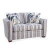 Bridgeport Loveseat in fabric '0213-61 D' and Havana finish