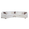 Bel-Air 3-Piece Wedge Sectional Set in fabric '0851-9 B' with pillow fabric '0851-94 L' and '0905-83 E' and Java finish
