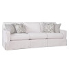 Gramercy Park Estate Sofa with Slipcover in fabric '0311-94 H' with pillow fabric '0414-43 I'and '0542-46 K' 