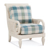 Grand View Arm Chair in fabric '0136-54 K' and Antique Cottage White Finish