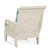 Grand View Arm Chair in fabric '0136-54 K' and Antique Cottage White Finish