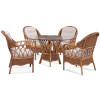 Everglade five piece dining set in Honey finish