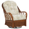 Everglade Swivel Glider in fabric '0549-96 D' and Havana finish