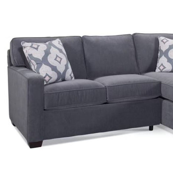 Gramercy Park LSF 1 Arm Loveseat in fabric '0813-83 D' with pillow fabric '0530-83 E' and Java finish