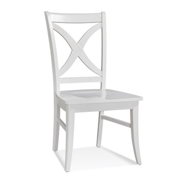 Hues Dining Side Chair with Wood Seat in Bisque finish