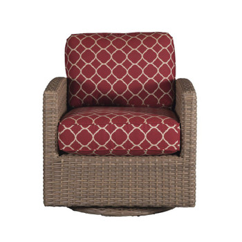 Lodge Outdoor Swivel Glider - Accord Crimson Fabric - front