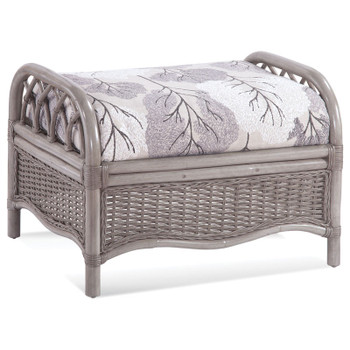 Everglade Ottoman in fabric '0412-85 H' and Driftwood finish