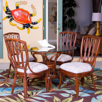 Cuba 5 piece Dining Set with Side Chairs in Sienna Finish Cuba 5 piece Dining Set with Side Chairs in Sienna Finish
