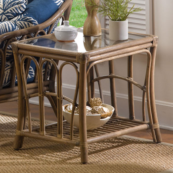 Bimini End Table with Glass Top Bimini End Table with Glass Top
