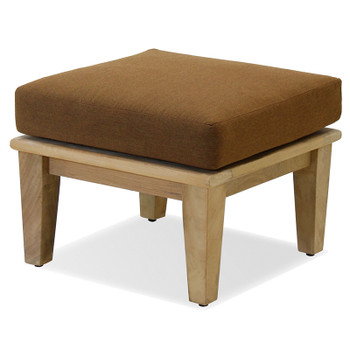 The Laguna Outdoor Ottoman is made from plantation teak.