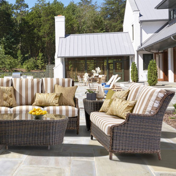 Barrington Outdoor Seating Collection in Chestnut finish