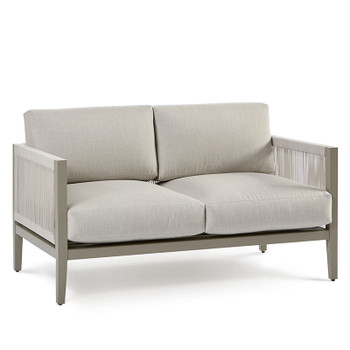 Nicole Outdoor Loveseat in Graystone finish