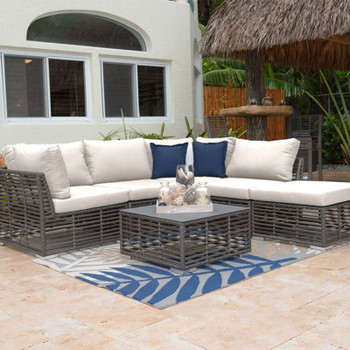 Graphite Outdoor 6 piece Sectional Set