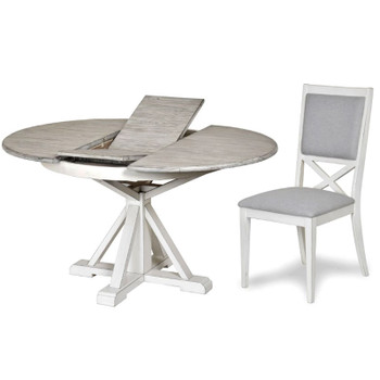 Islamorada Round Dining Table and Upholstered Dining Chair