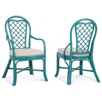 Trellis Dining Arm and Side Chairs in Harbor Blue finish