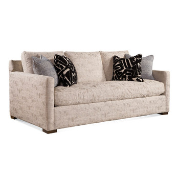 Bel-Air Estate Sofa with Bench Seat in fabric '0322-74 E', pillow fabric '0868-81 M' and '0447-81 M'  and Java finish
