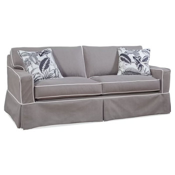 Gramercy Park Queen Sleeper Sofa with Slipcover in fabric '0313-83 C' with contrast welt '0313-91 C'