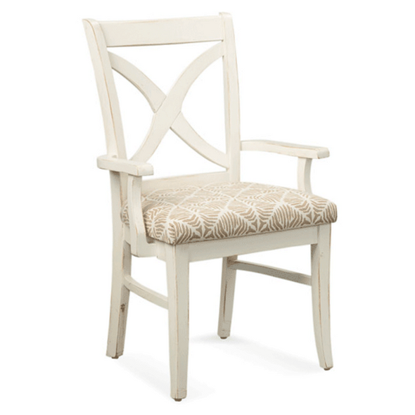Hues Dining Arm Chair in Antique Cottage White finish