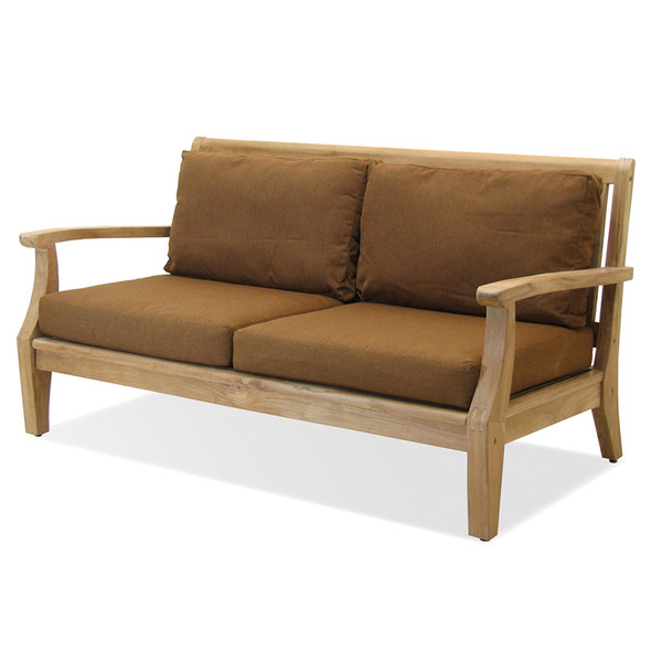 The Laguna Outdoor Sofa is made from plantation teak.