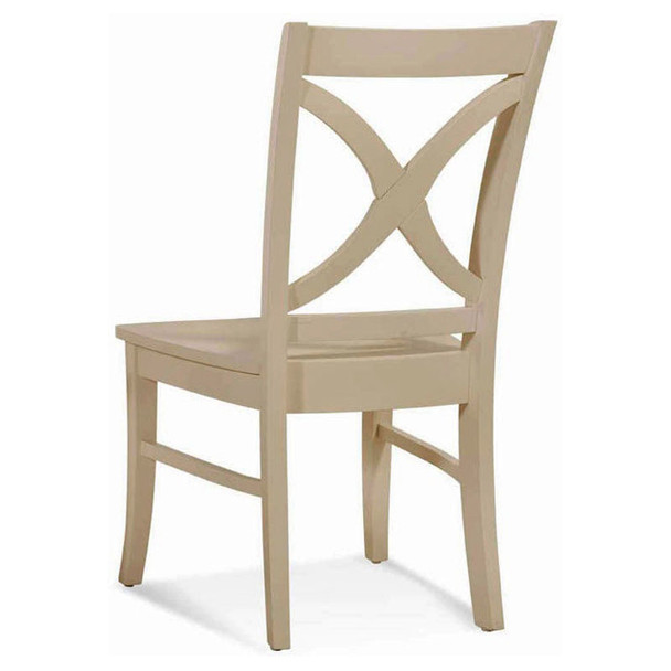 Hues Dining Side Chair with Wood Seat in Cottage White finish