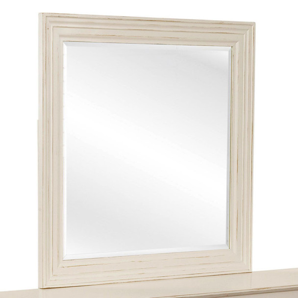 Hues Mirror in Antique Cottage White finish