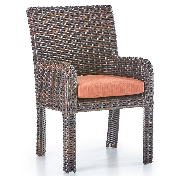 Saint Tropez Outdoor Dining Arm Chair in Tobacco finish