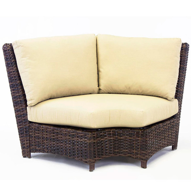 Saint Tropez Outdoor Sectional Wedge Corner in Tobacco finish