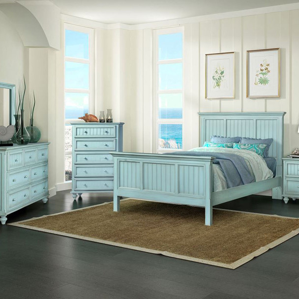 Monaco Bedroom Collection in a bleu finish