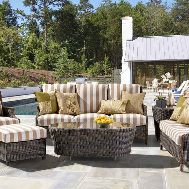 Barrington Outdoor Seating Collection in Chestnut finish