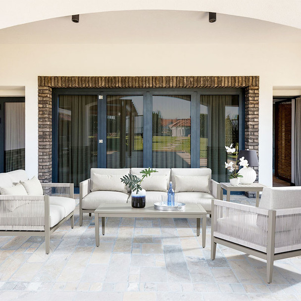 Nicole Outdoor Seating Collection in Graystone finish