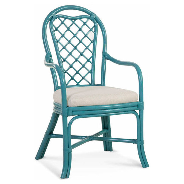 Trellis Arm Chair in Harbor Blue finish