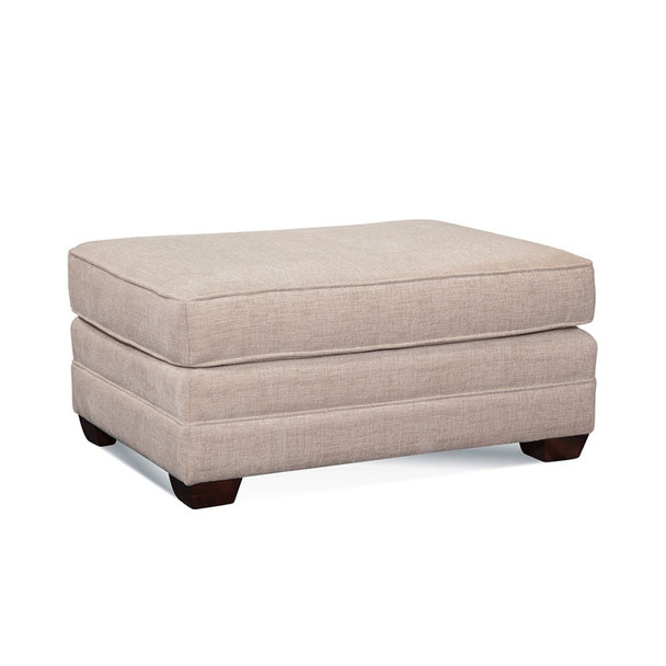 Bedford Small Ottoman in fabric '0850-93 B' and Java finish